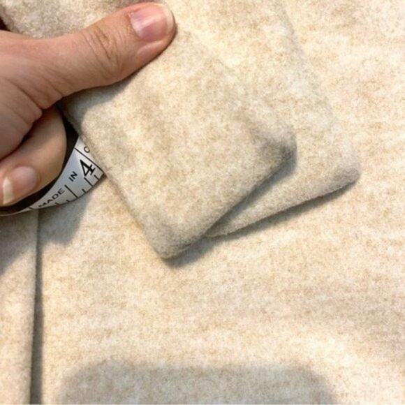 NEW Joie Cream Sleeveless Waist Tie Mid-length Double Breasted Peacoat Jacket M - Picture 9 of 9